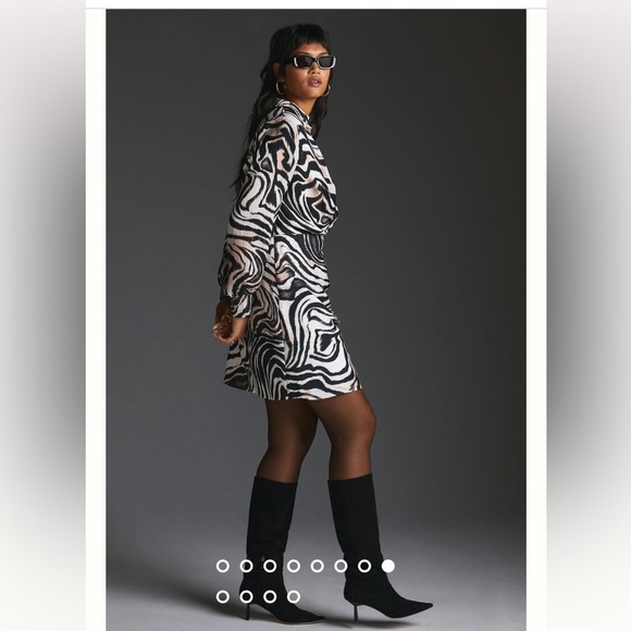 ANTHROPOLOGIE NWT Printed Wrap Dress Size 0. - Picture 8 of 15